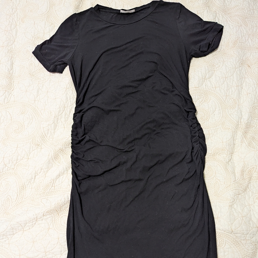 Hello Miz T-shirt Maternity Dress Sz. XL Black